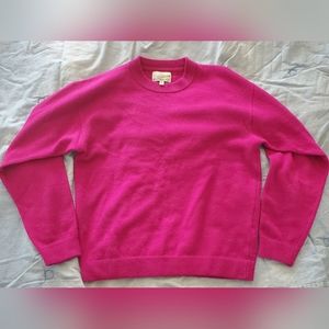 Relaxed crewneck sweater in Scottish lambswool
